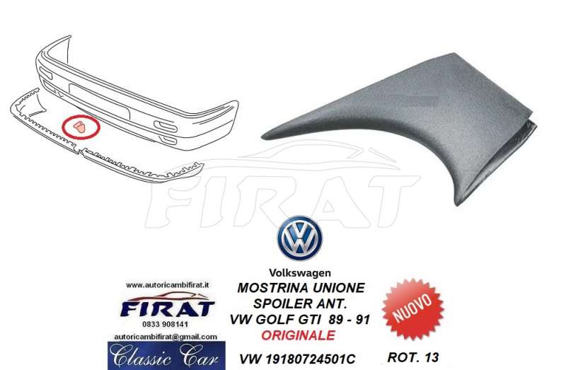 MOSTRINA SPOILER VW GOLF GTI 89-91 (19180724501C)